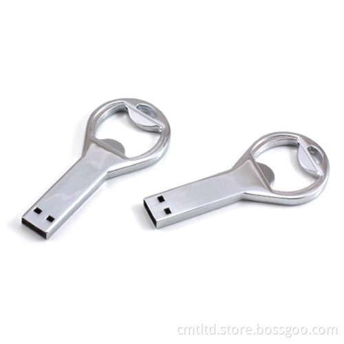 Metal Promotional Custom USB Flash Drive Bottle Opener Style with Laser Logo (MT003)